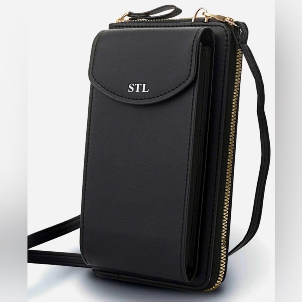 STL Black Crossbody Clutch Wallet